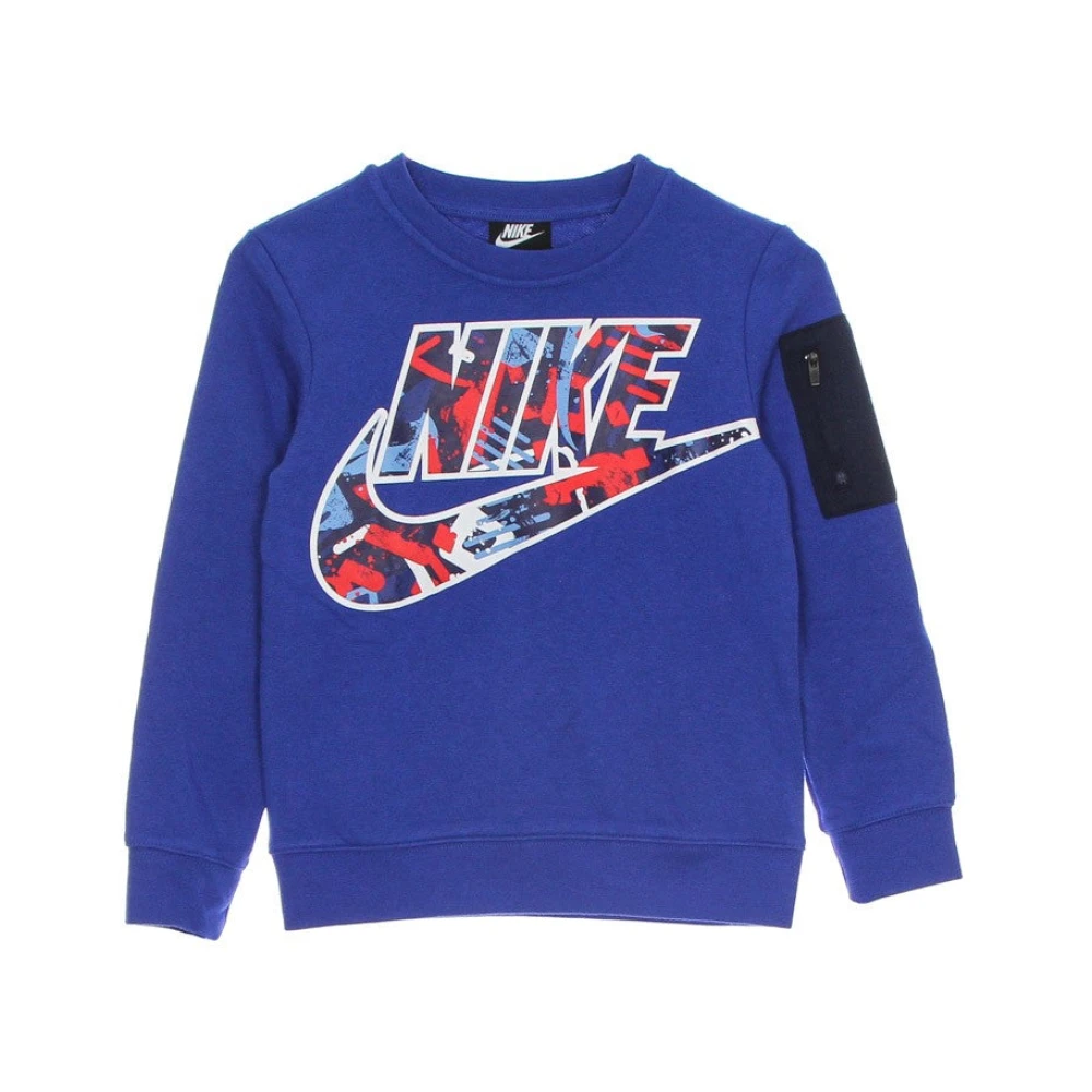 Nike Zip Crewneck Sweatshirt Blue, Unisex