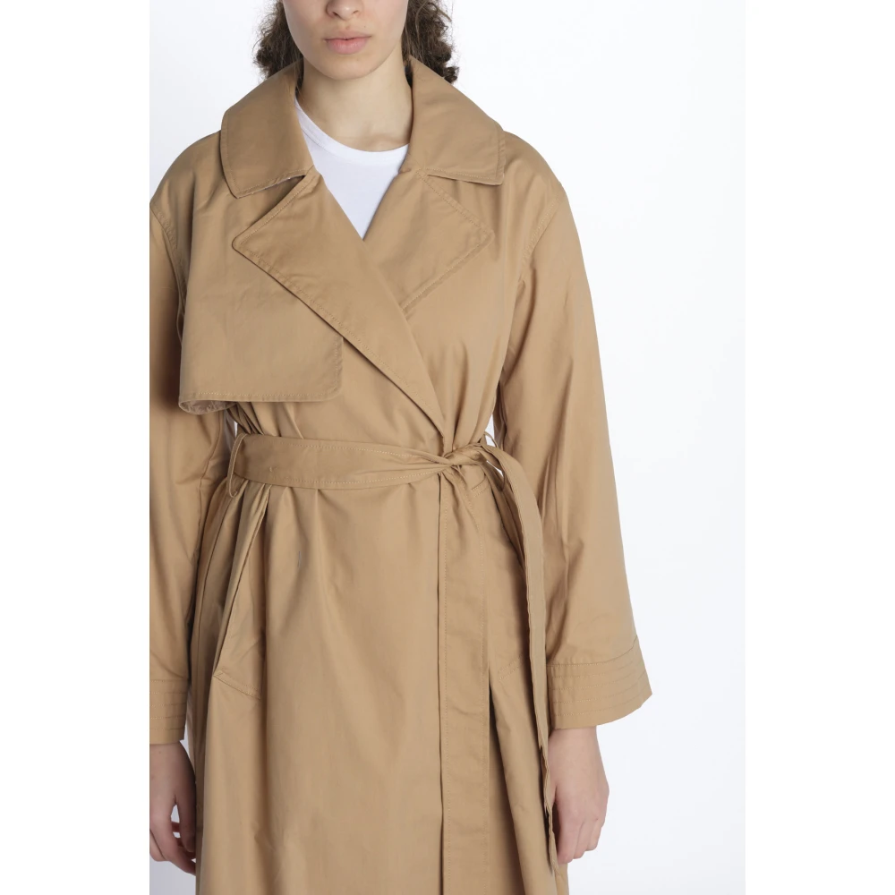 OOF Wear Katoenen Trenchcoat Beige Dames