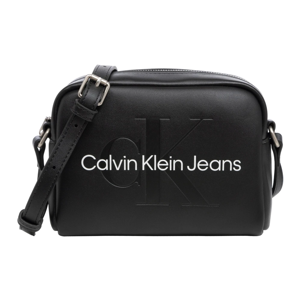 Calvin Klein Jeans Stijlvolle Crossbody Tas met Verstelbare Band Black Dames