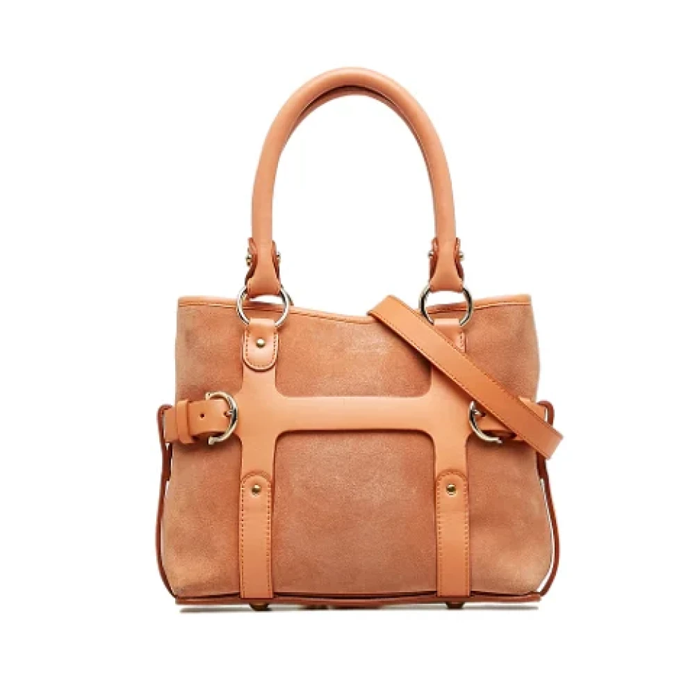 Salvatore Ferragamo Pre-owned Suede handbags Brown Dames