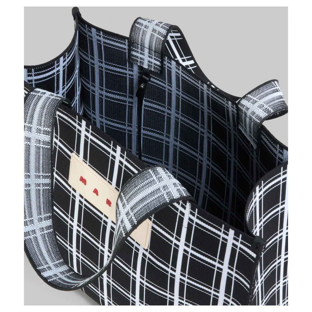 Marni Jacquard Geruite Winkeltas Black Heren