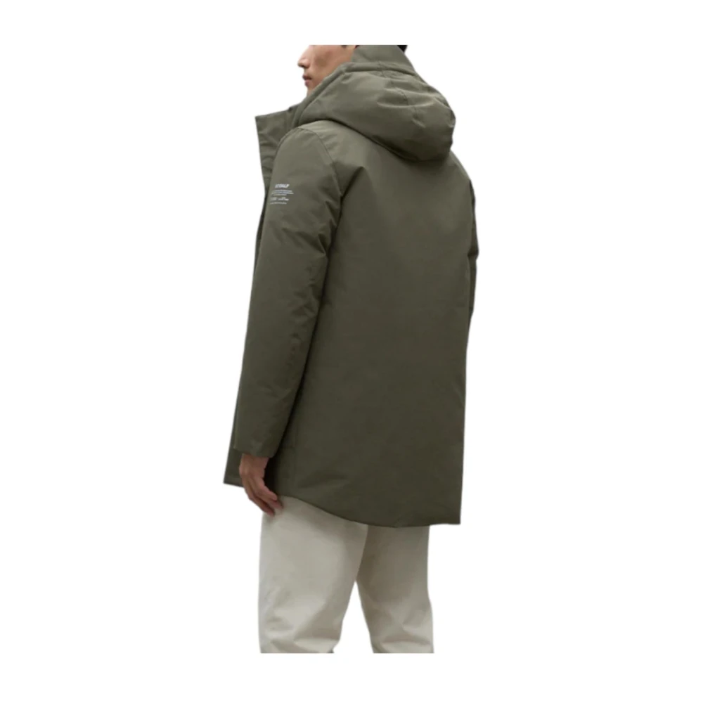 Ecoalf Gerecyclede Oceaan Polyester Parka Jas Green Heren