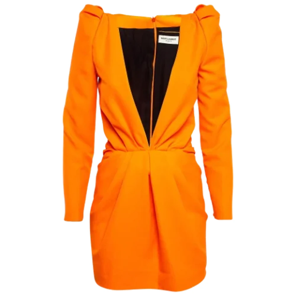 Yves Saint Laurent Vintage Pre-owned Fabric dresses Orange Dames