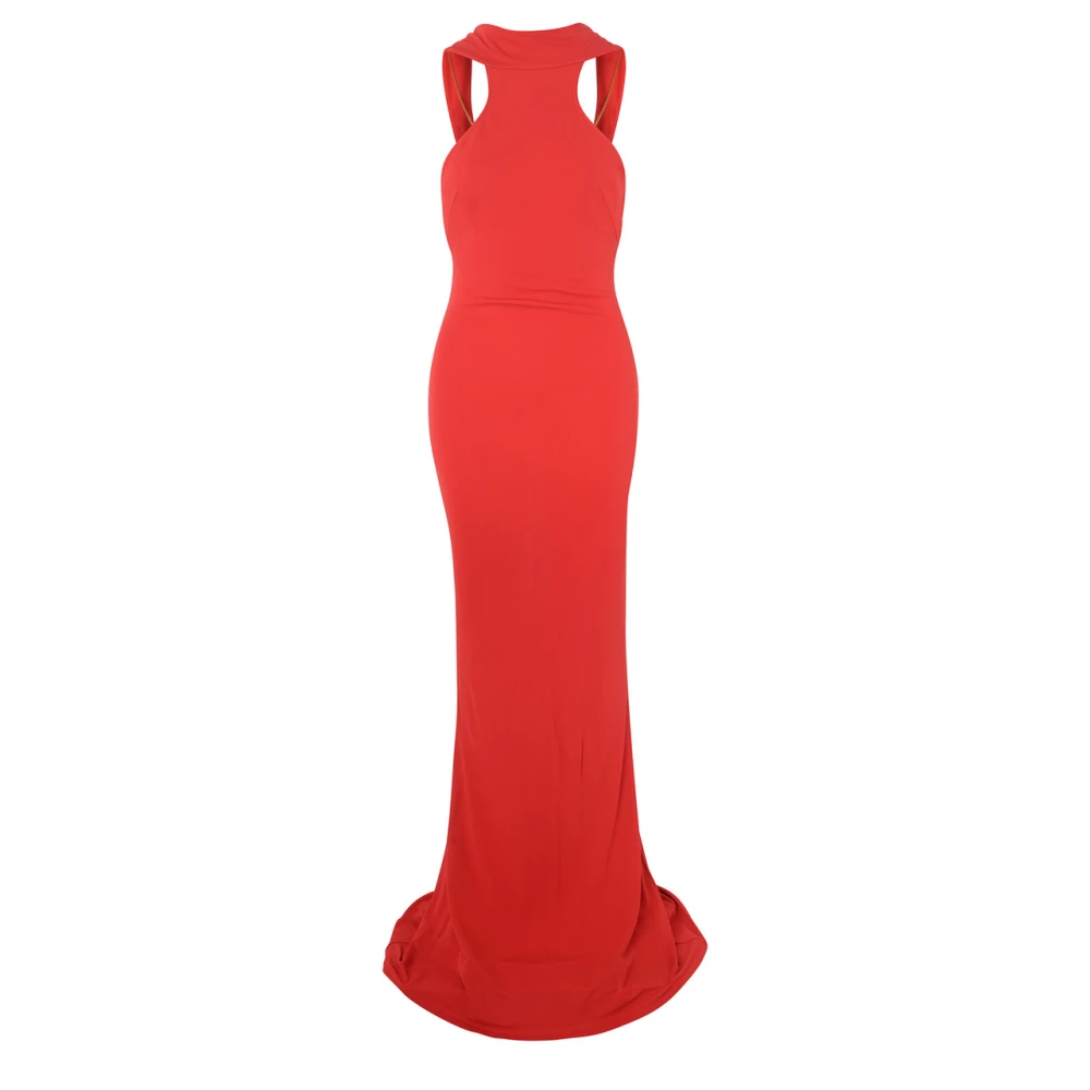 Elisabetta Franchi Rode Passie Rode Loper Elegante Jurk Red Dames