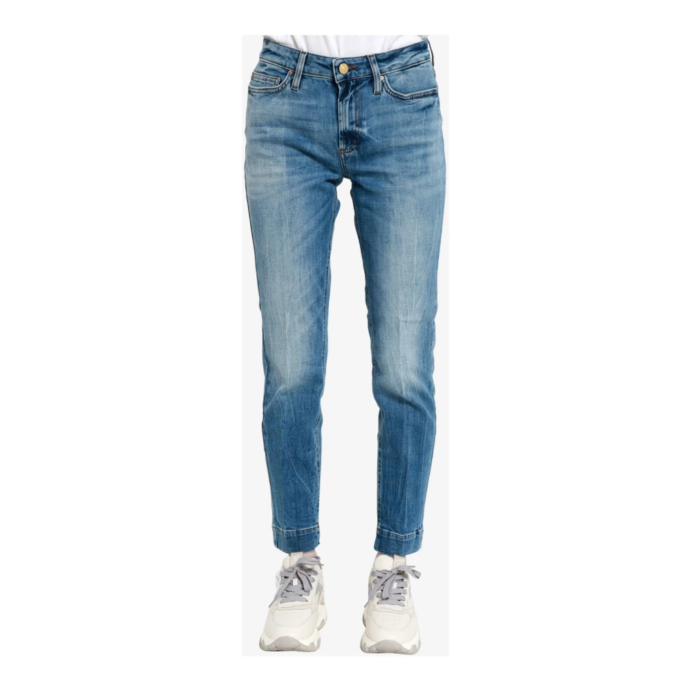 Don The Fuller Slim Fit Denim Jeans met Logo Blue Dames