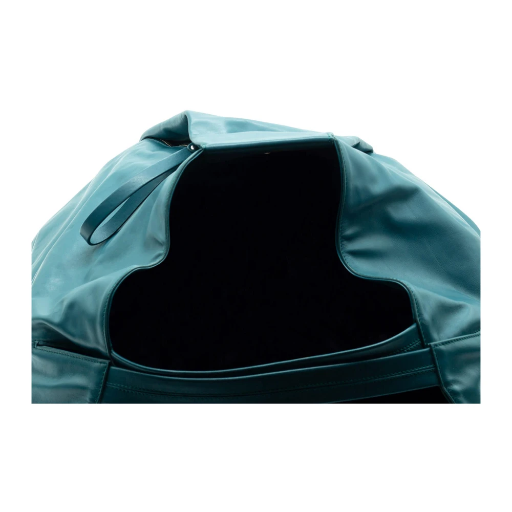 Vic Matié Maxi Shopper met Plooien in Petrol Green Dames