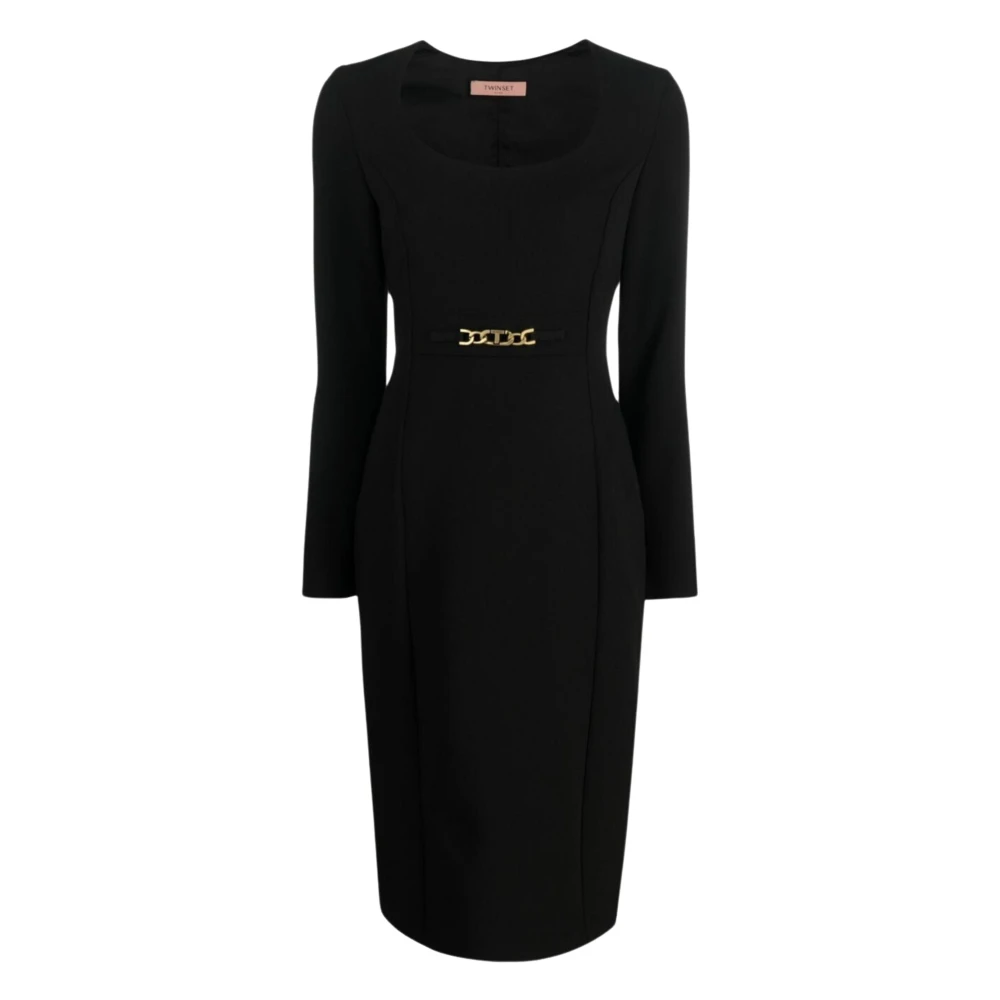 Twinset Zwarte Jurk voor Dames Aw23 Black Dames