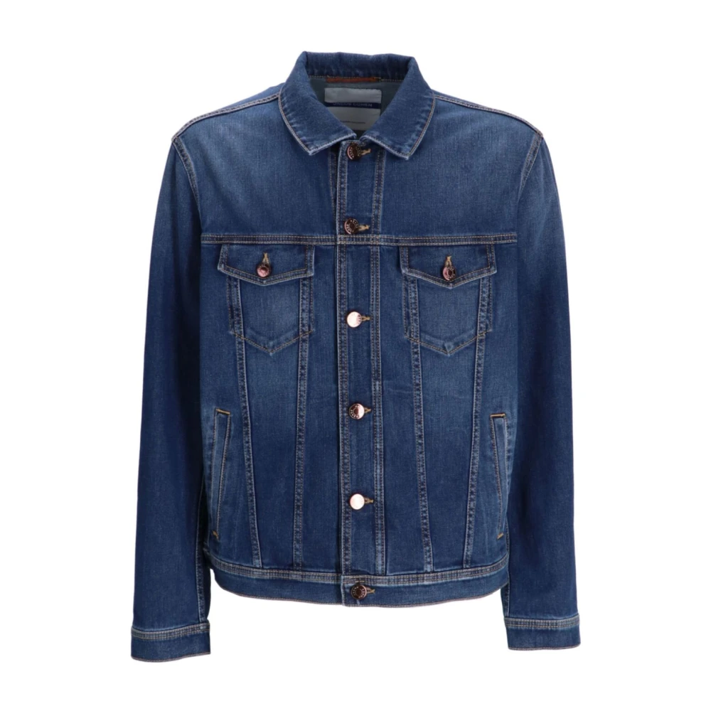 Jacob Cohën Blauwe Denim Jack Blue Heren