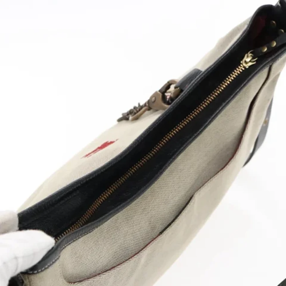 Burberry Vintage Pre-owned Canvas shoulder-bags Gray Dames