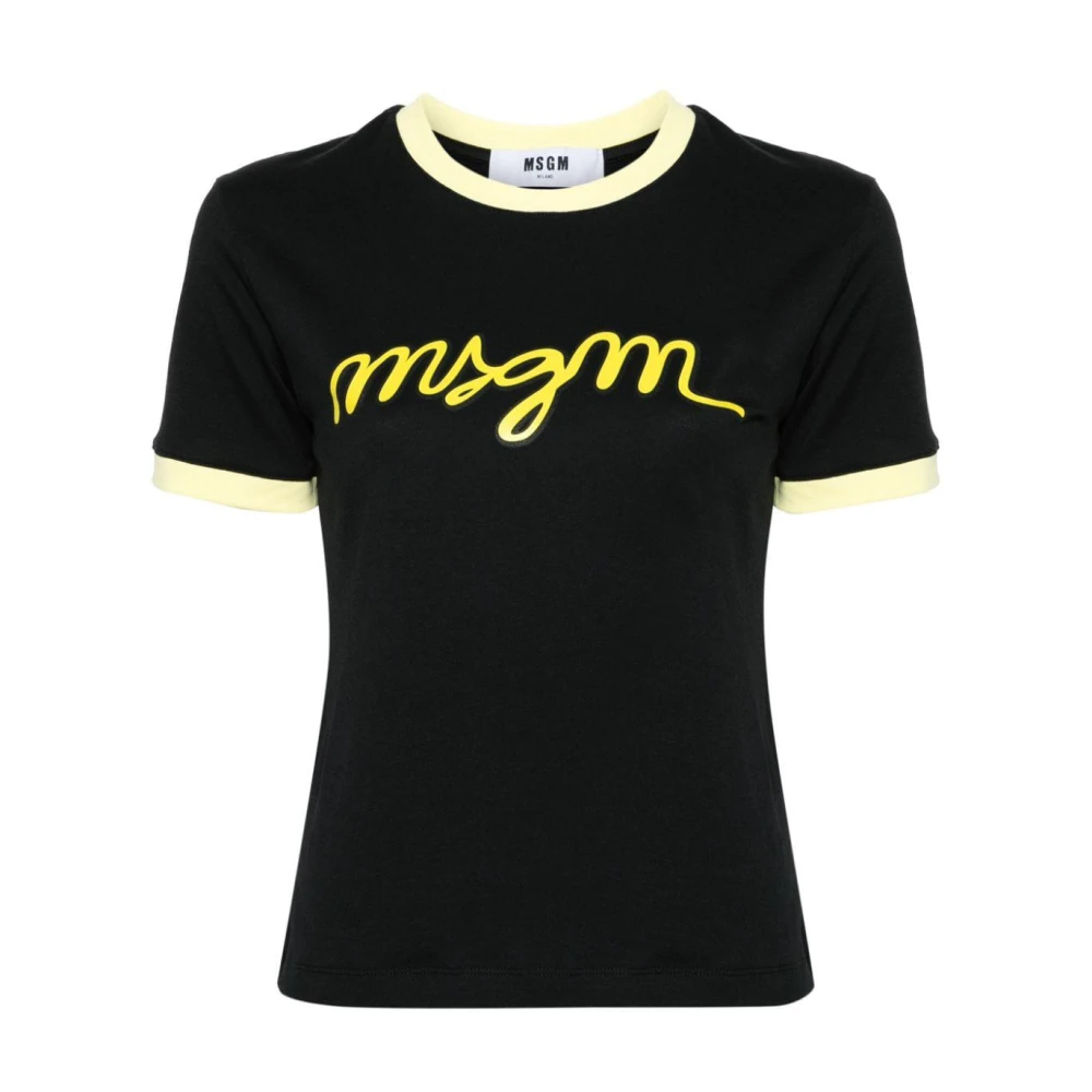 Msgm Stijlvol T-shirt voor Mannen en Vrouwen Black Dames
