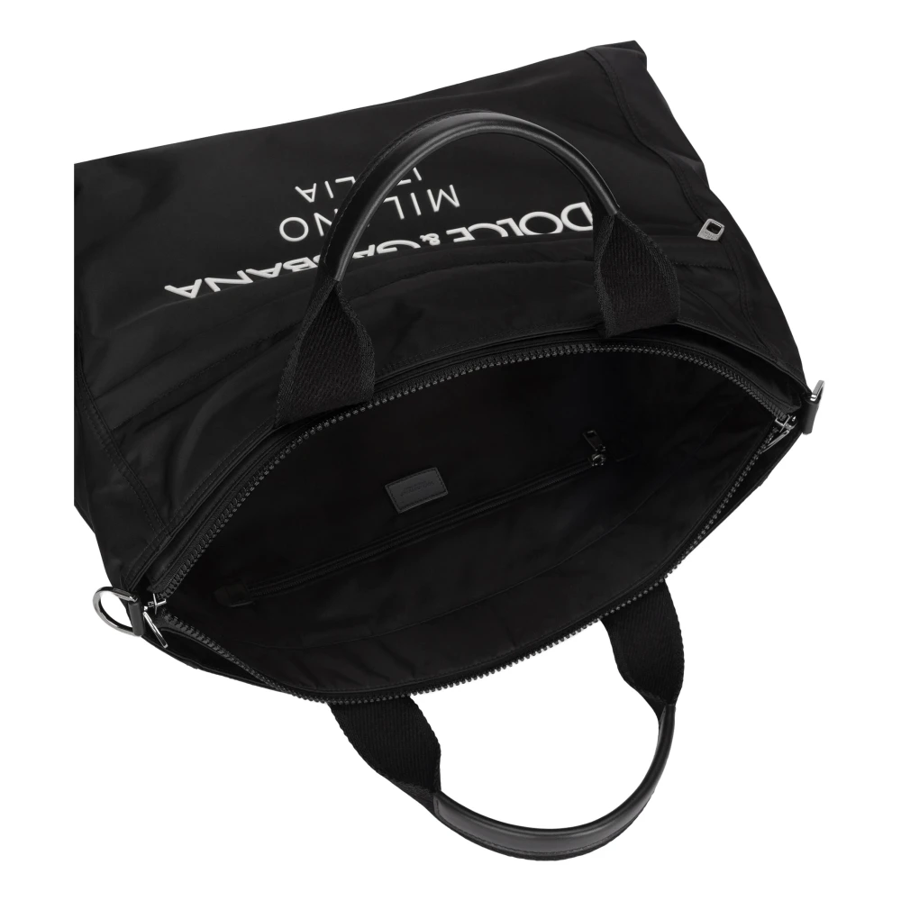 Dolce & Gabbana Nylon Logo Reistas Italië Black Dames