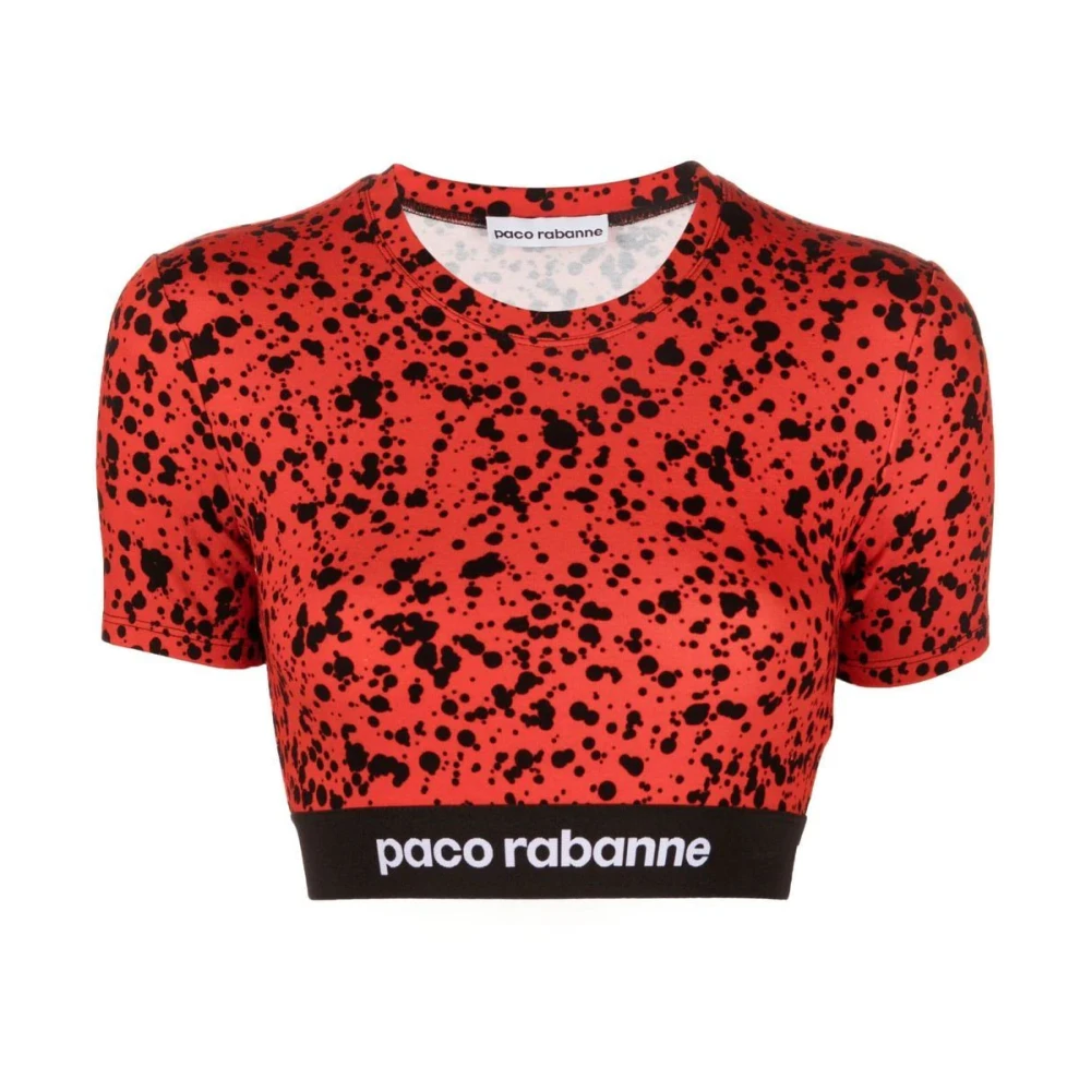 Paco Rabanne Röd Cropped Top Red, Dam