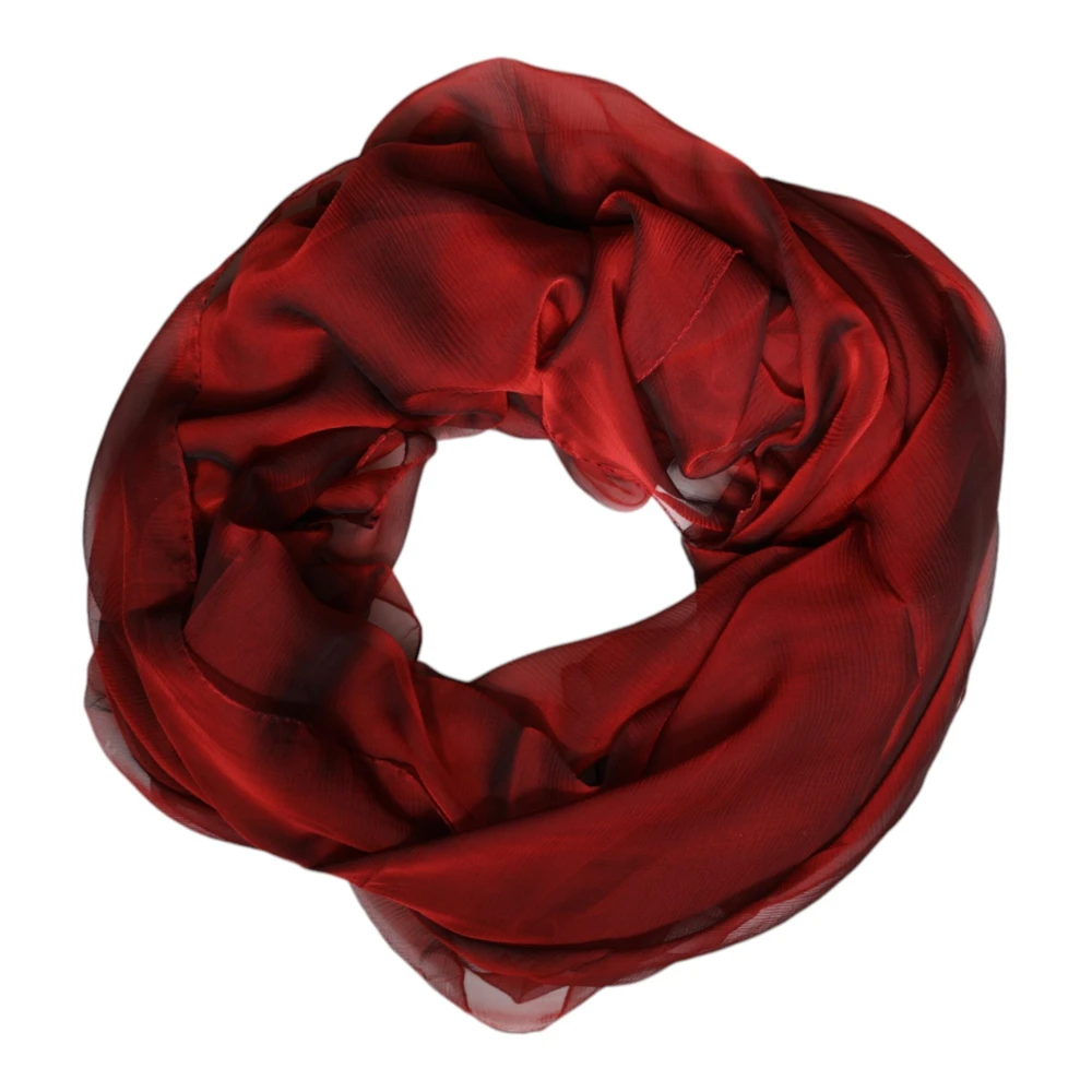 Dolce & Gabbana Women's Red Silk Scarves, One Size, Wrap Shawl Scarf