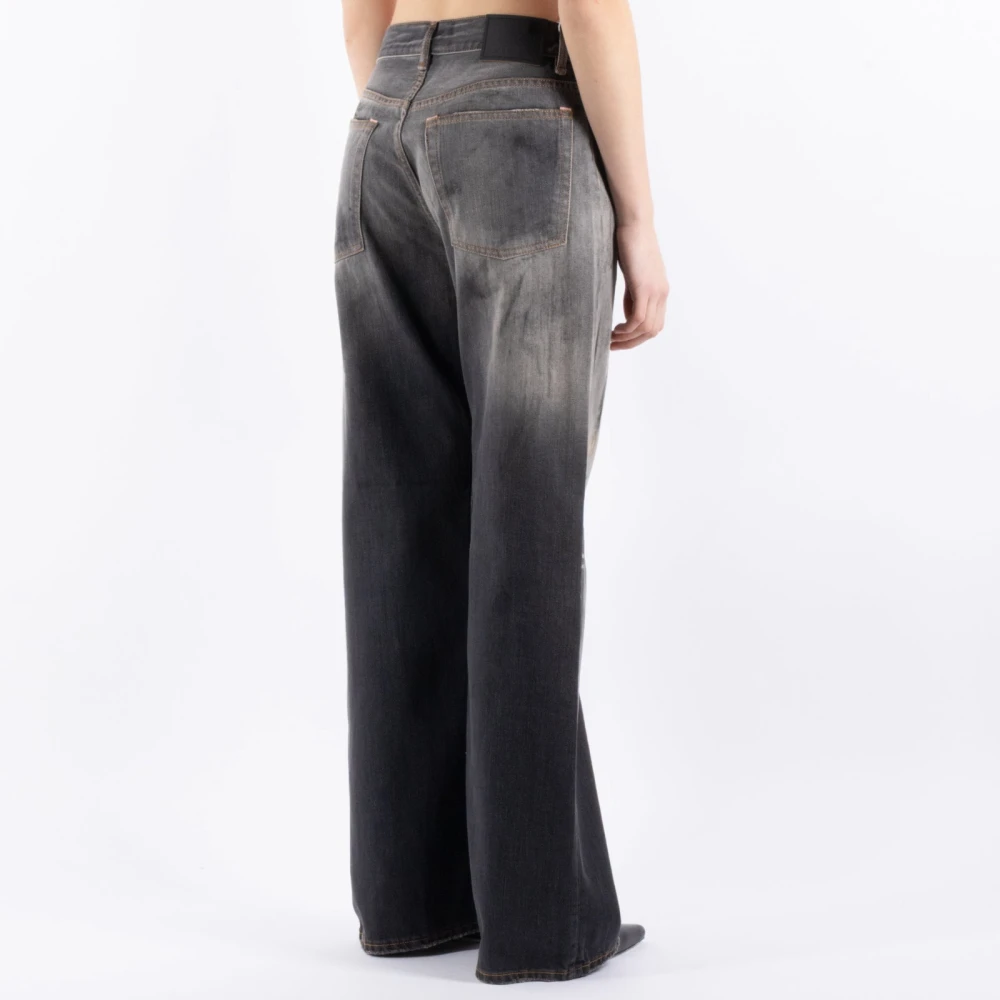 Acne Studios Zwarte Katoenen Jeans A00513 Black Dames