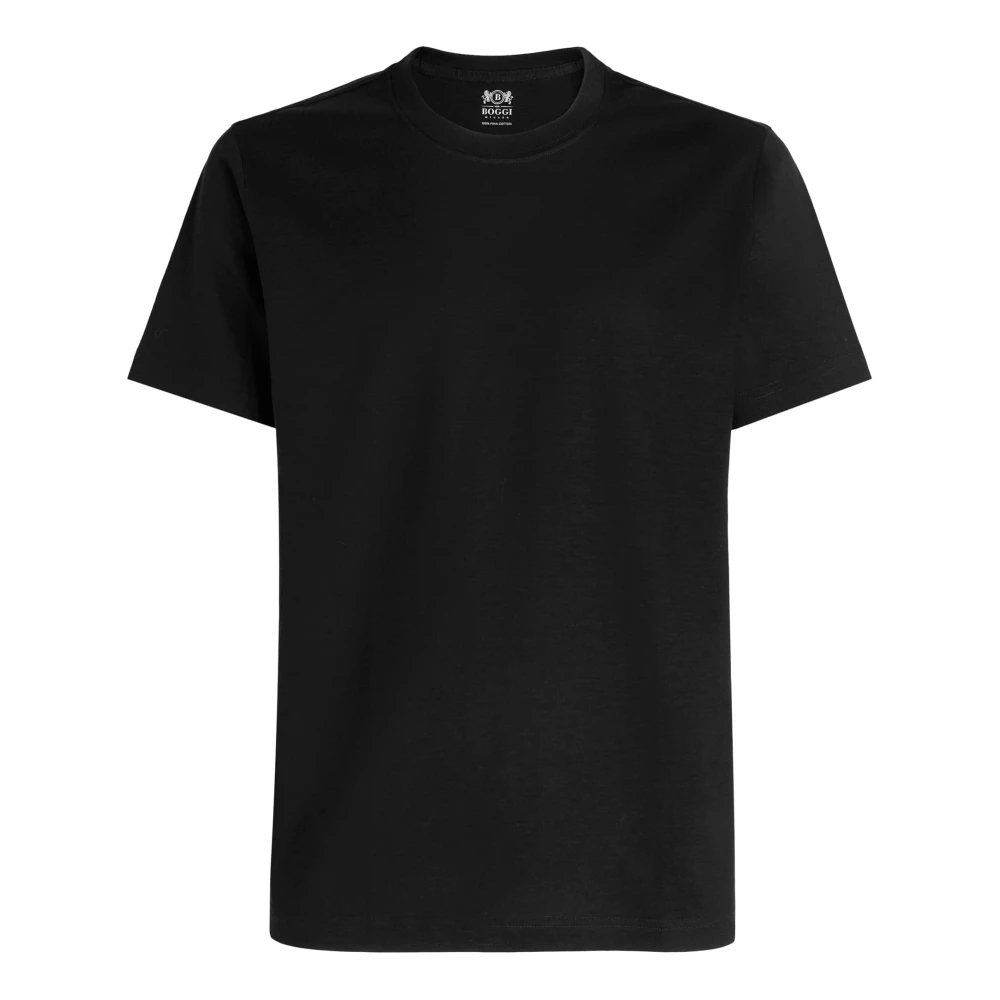 Boggi Milano Homme Noir - T-Shirt En Jersey De Coton Pima - Tops - Taille: L