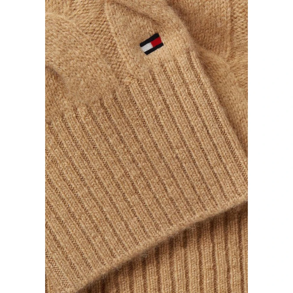 Tommy Hilfiger Zachte wol ronde hals trui Beige Dames