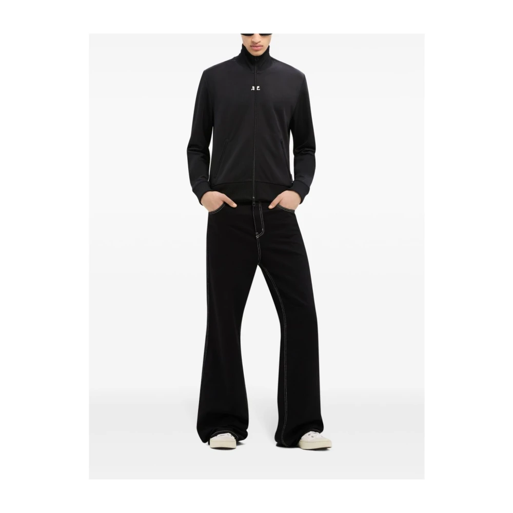 Courrèges Jersey Trainingspak Jas met AC Logo Black Heren