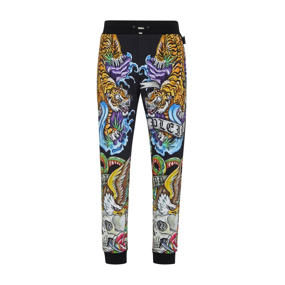 Philipp Plein Herr Svart Byxor S, Bomull, Joggingbyxor Tattoo