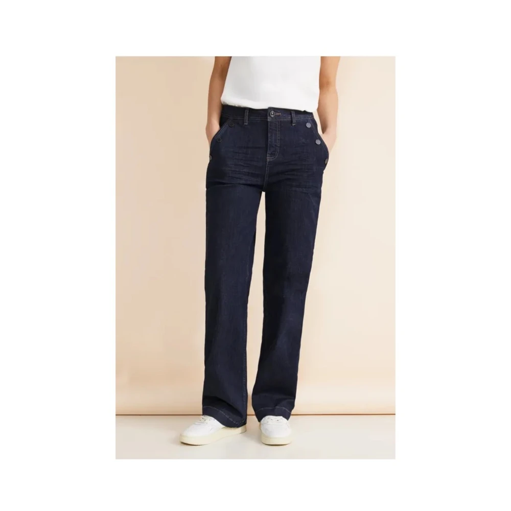 Street One Straight Jeans Blue Dames