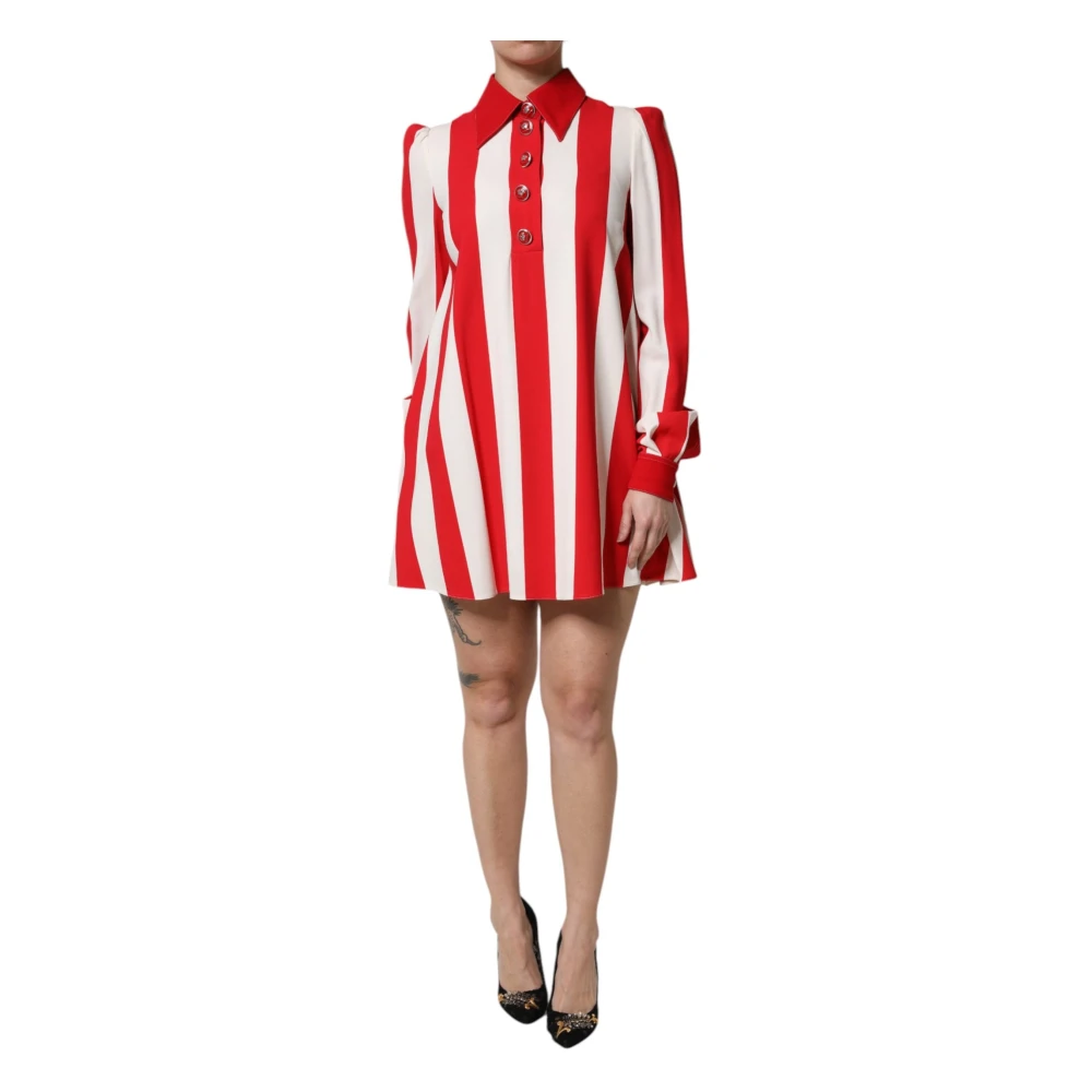 Dolce & Gabbana Women's Striped Long Sleeves Mini Dress