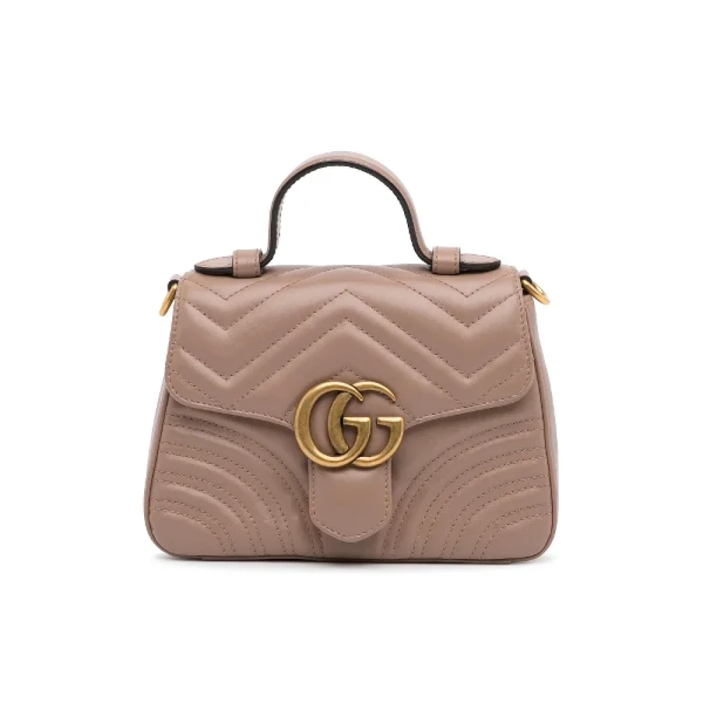 Gucci Vintage Pre-owned Leather crossbody-bags Brown Dames