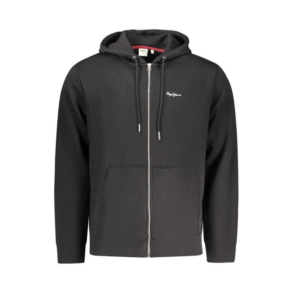 Pepe Jeans Men's Black Long-Sleeved Polo Shirt - Zip-Throughs - 2XL - Sweatshirts & Hoodies