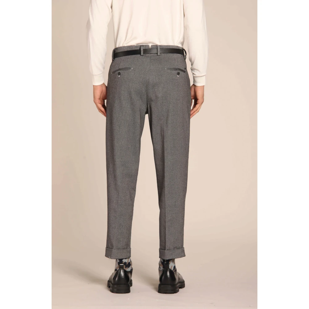 Mason's Zwarte Microfantasy Chino Broek Relaxte Pasvorm Beige Heren