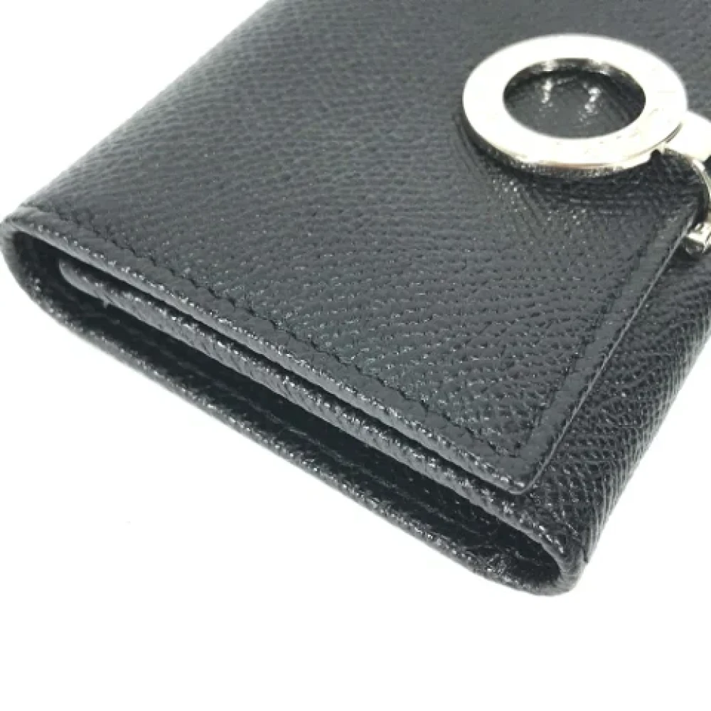 Bvlgari Vintage Pre-owned Leather wallets Black Dames