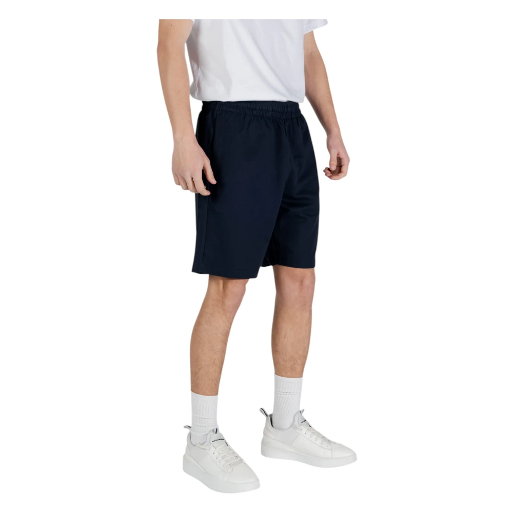 Emporio Armani EA7 Sportieve Bermuda Shorts voor Mannen Blue Heren