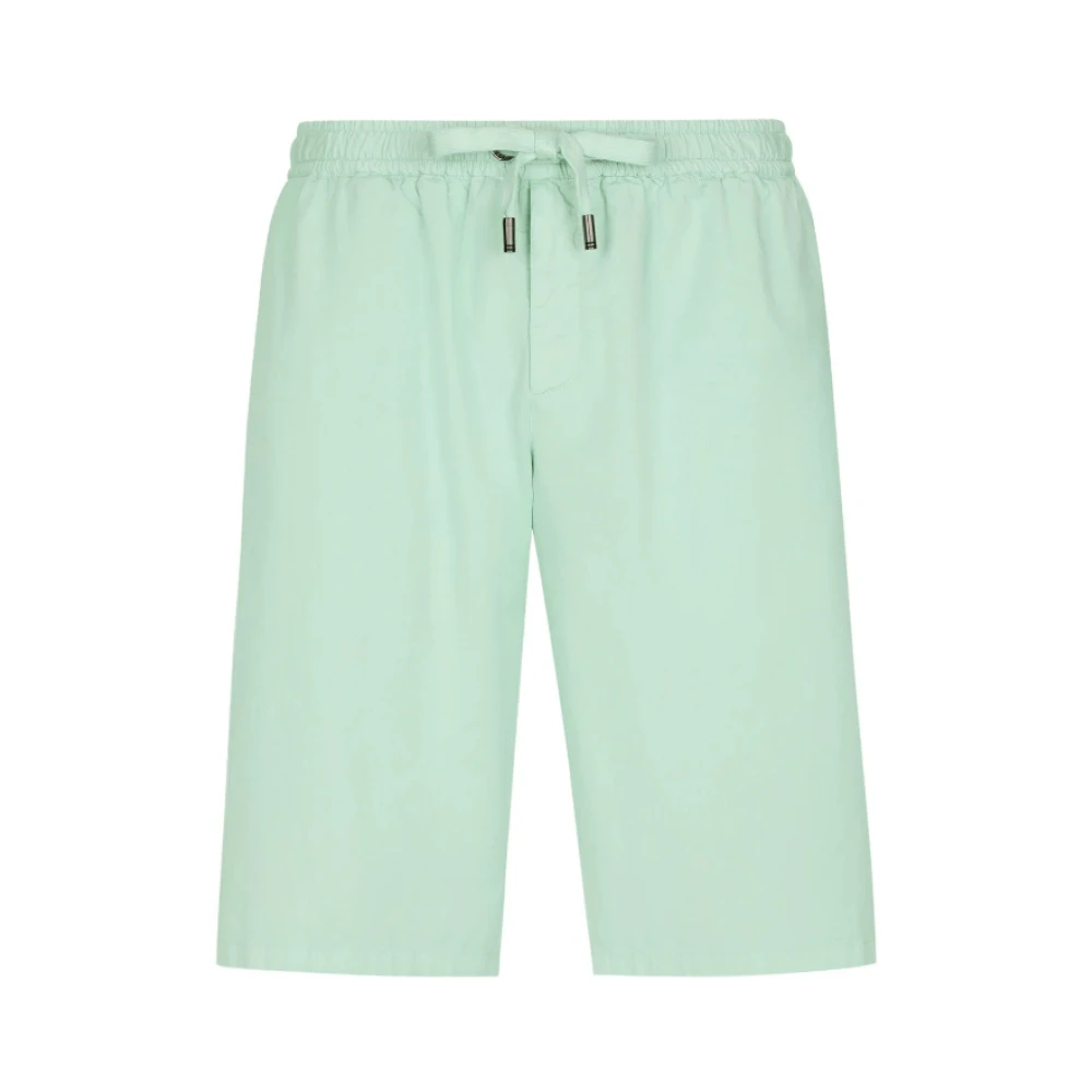 Dolce & Gabbana Lichtgroene Bermuda Track Shorts Green Heren