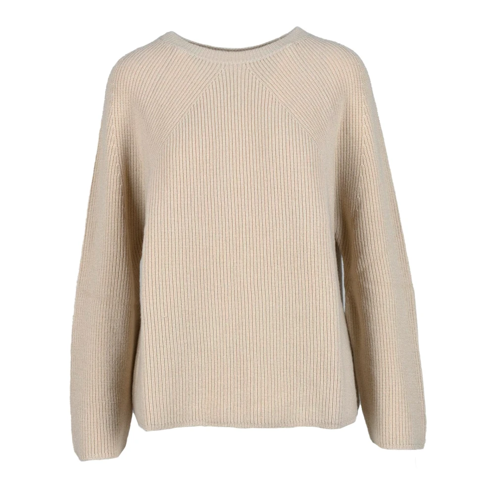 Max Mara Vrije tijd Wol Trui Beige Dames