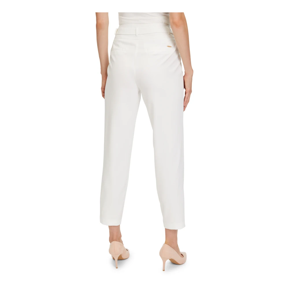Betty & Co Hoge taille op maat gemaakte broek White Dames