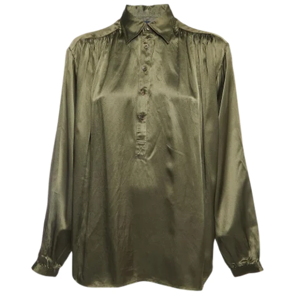 Ralph Lauren Pre-owned Silk tops Green Dames