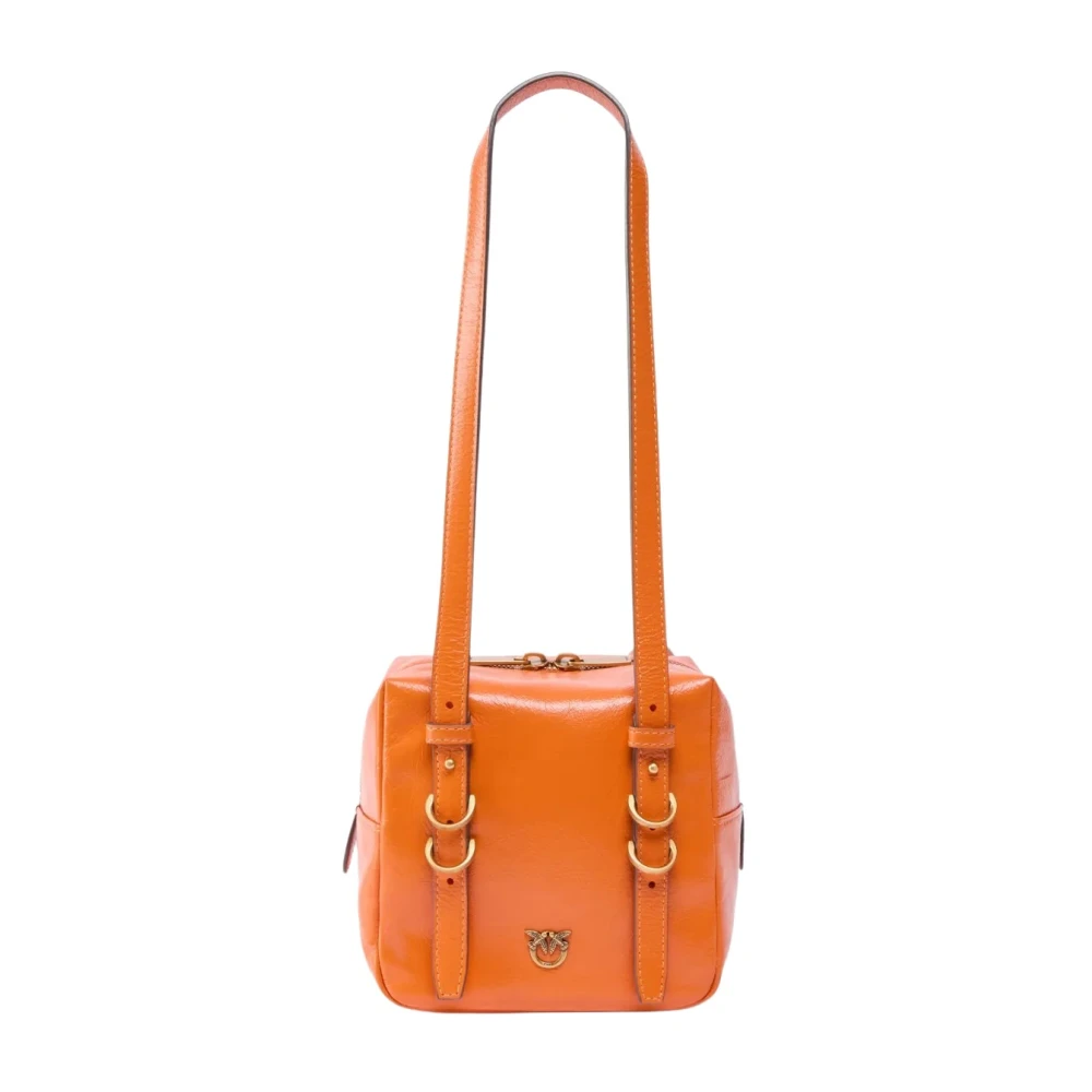 Pinko Cubic Bag Small - Female - Cross Body Bags - Orange - One Size - Bags