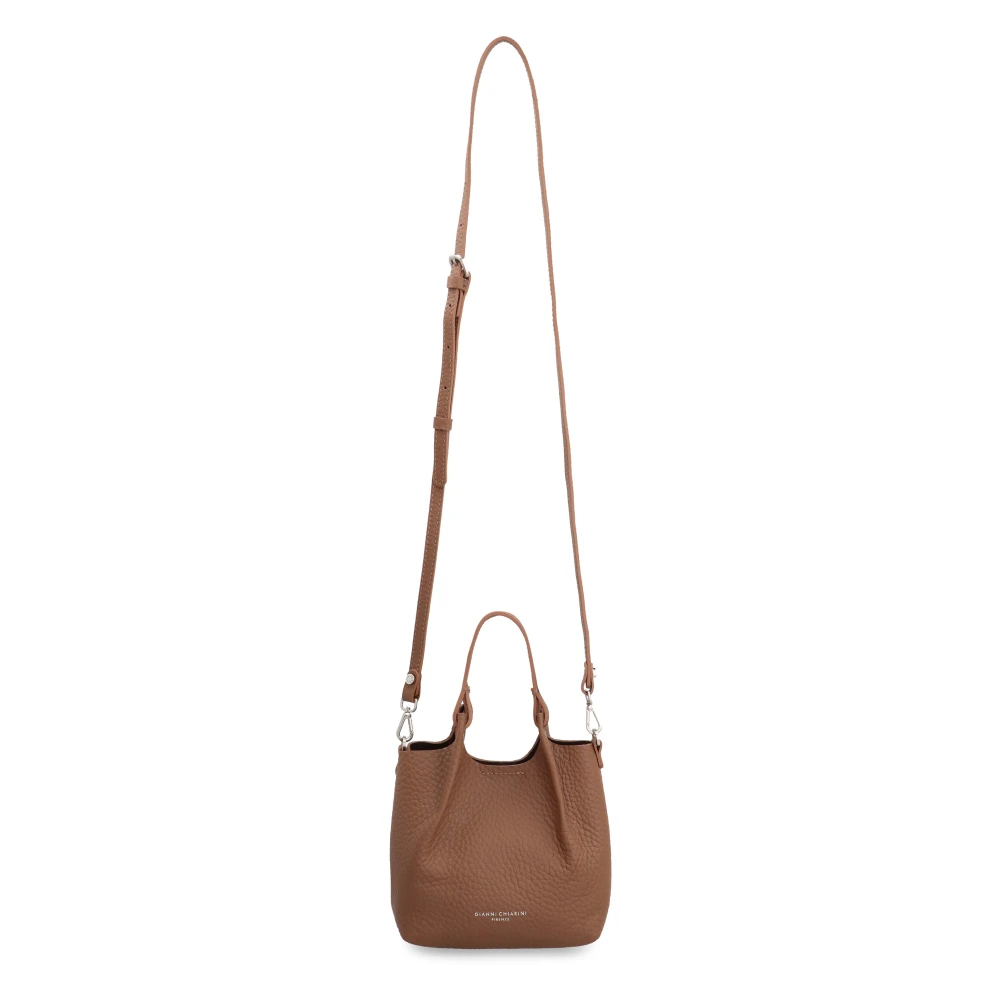 Gianni Chiarini Leren handtas met afneembare band Brown Dames