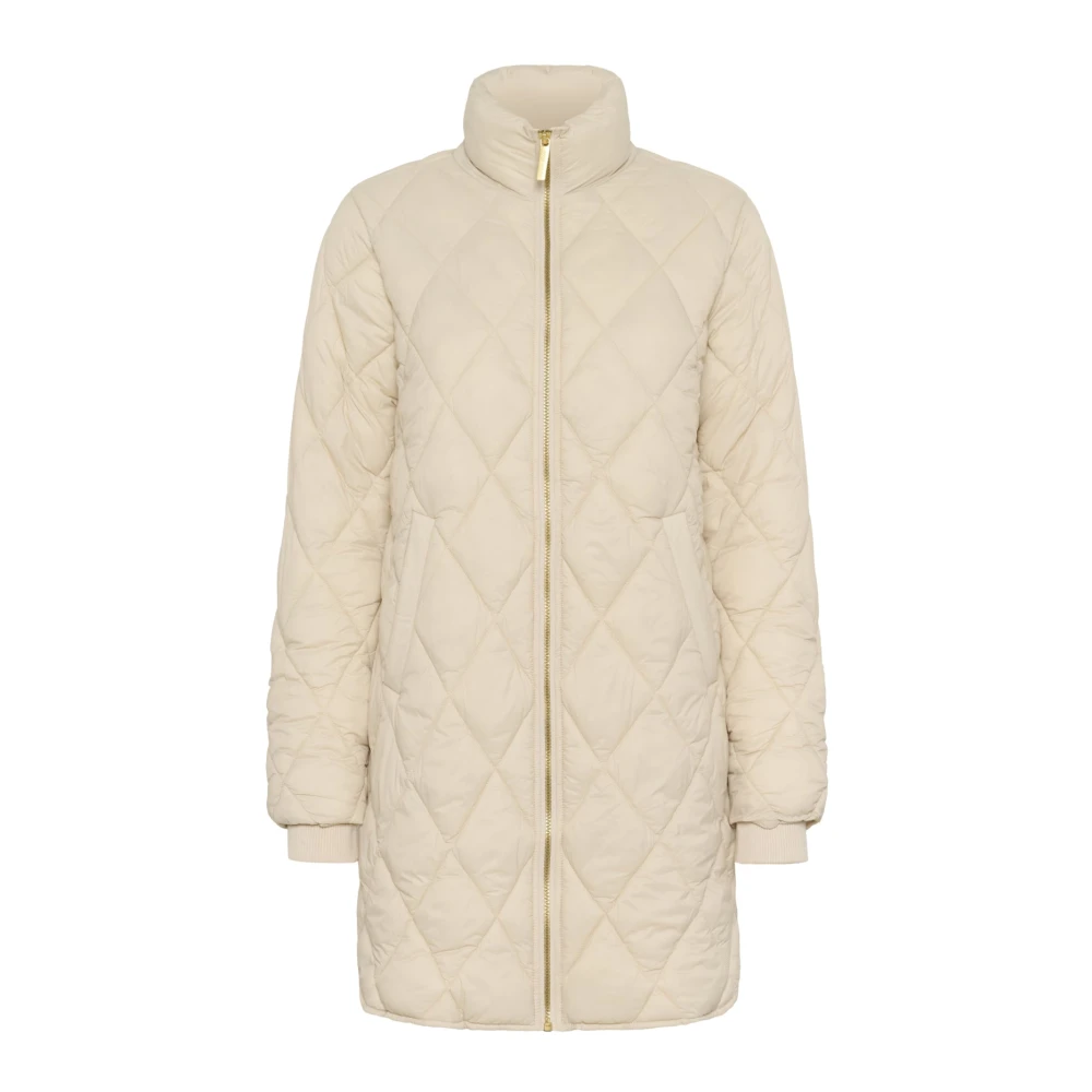 Part Two Women's Beige Quilted French Oak Jacket - Parkas - L - Coats