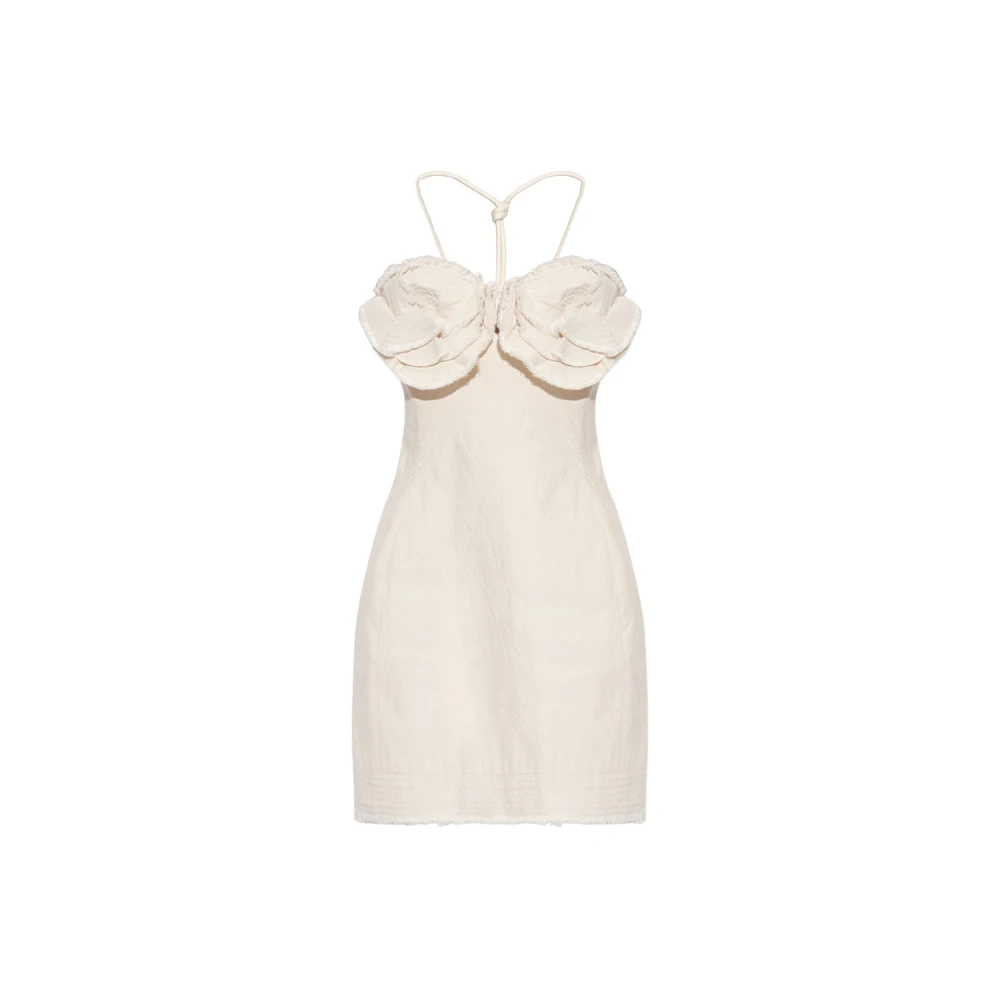 Jacquemus Mini klänning med kronärtskocka Beige, Dam