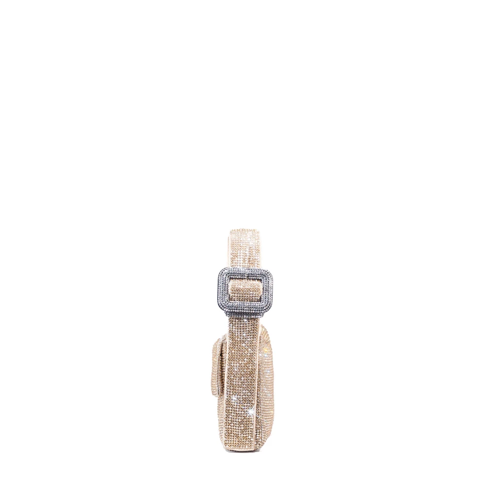 Benedetta Bruzziches Kristal Mesh Schoudertas in Zand Beige Dames