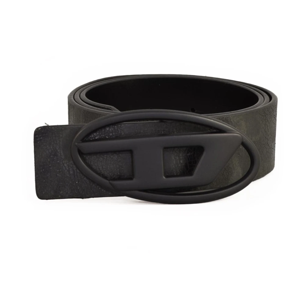 Diesel Stijlvolle riem van imitatieleer Black Heren