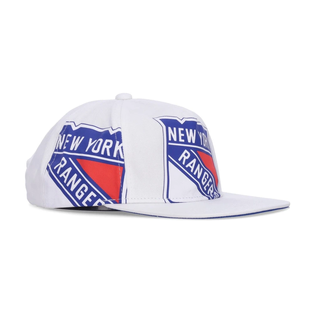 Mitchell & Ness NY Rangers Platte Klep Pet Wit White Heren