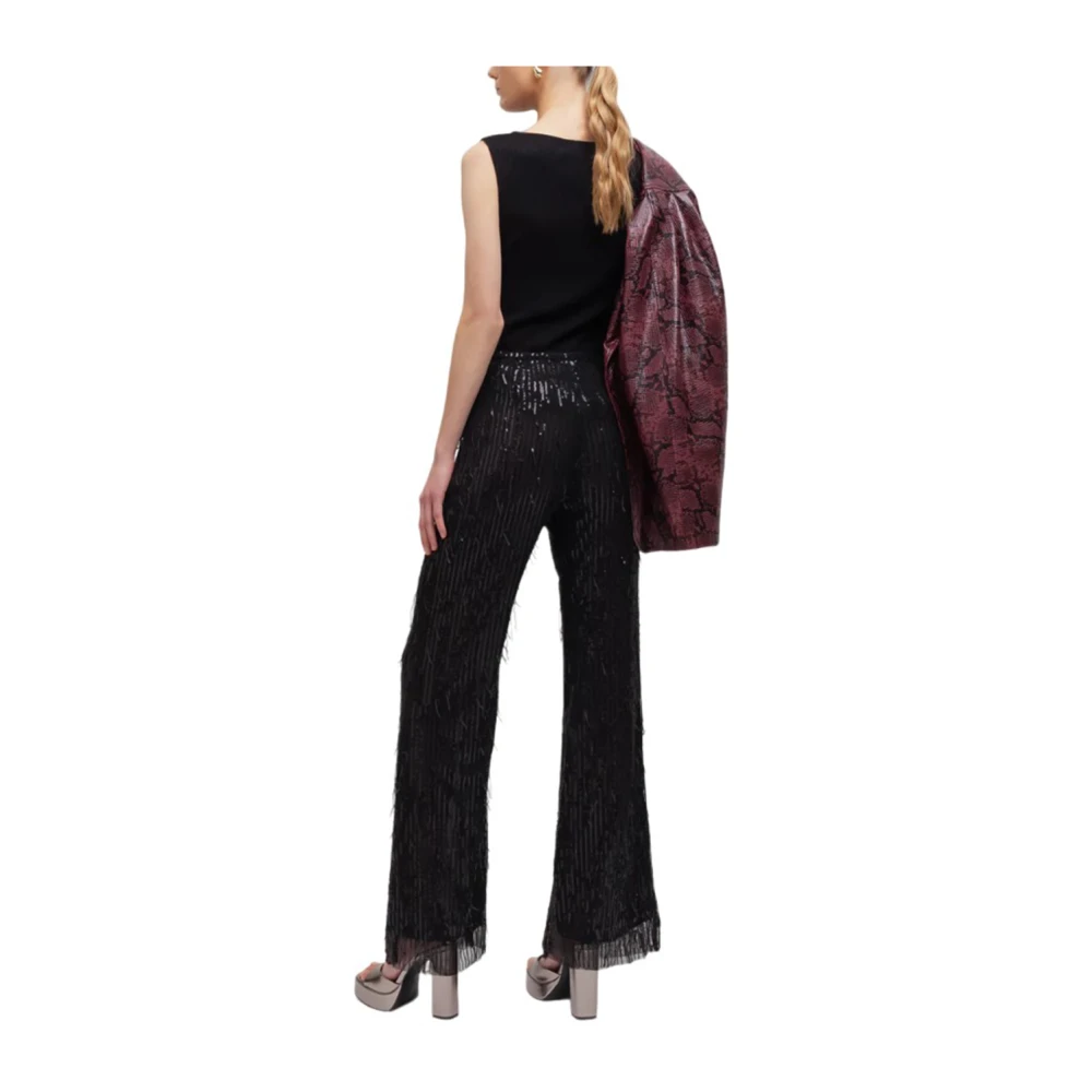 Weili Zheng Paillet Flare Casual Broek Black Dames