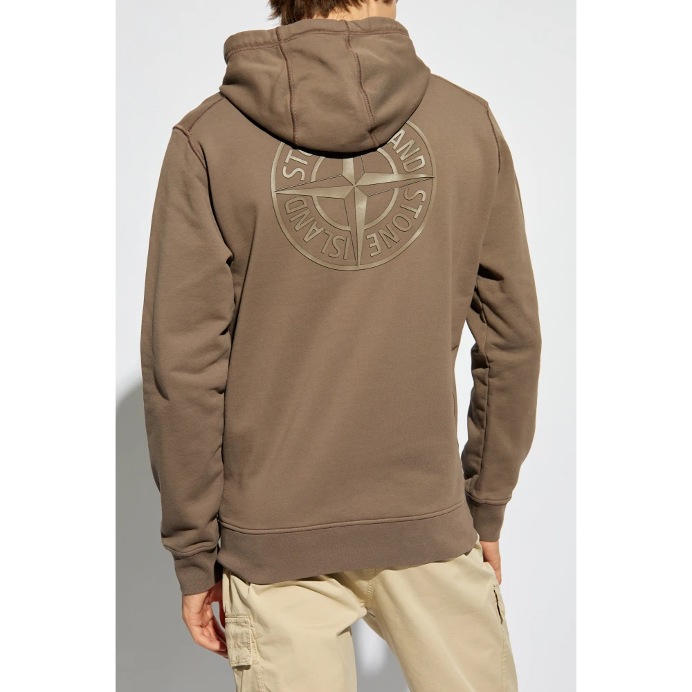 Stone Island Hoodie Brown Heren