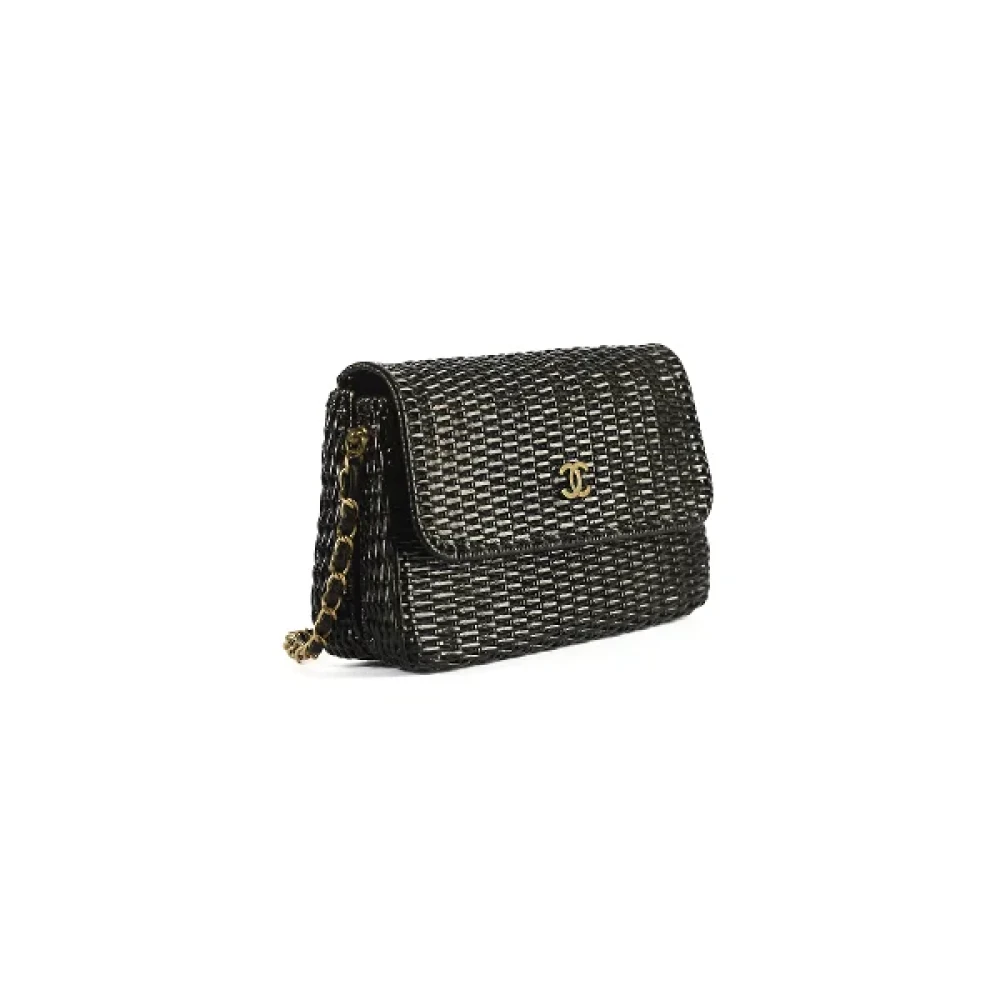 Chanel Vintage Pre-owned Leather shoulder-bags Black Dames