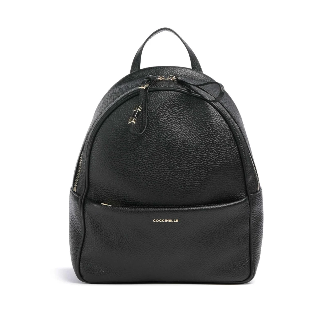 Coccinelle Black Leather Women's Backpack - Image 3