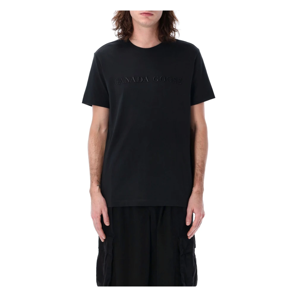 Canada Goose Geborduurd Wordmark T-shirt Black Heren