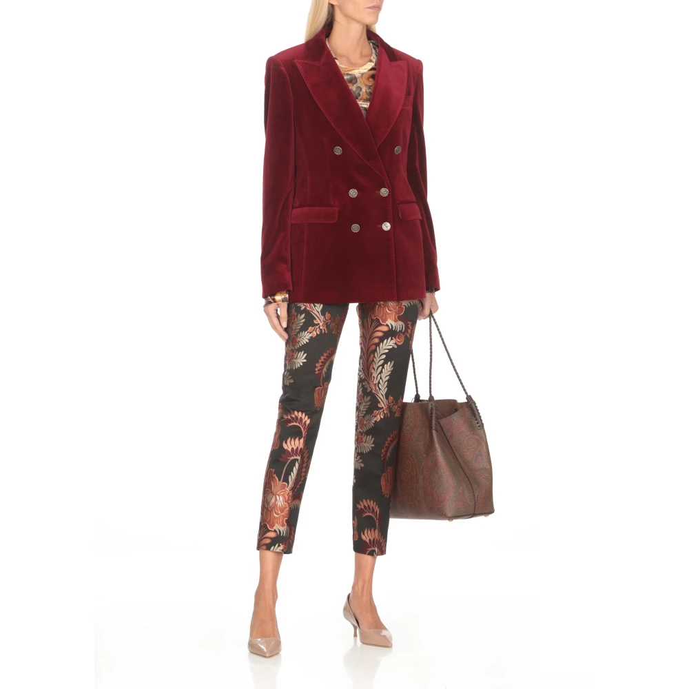 ETRO Multicolor Chenille Sweater met All-Over Print Multicolor Dames