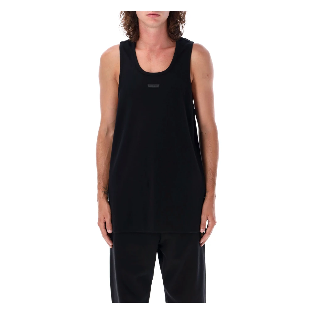 Fear Of God Zwarte Geribbelde Tanktop Aw24 Black Heren