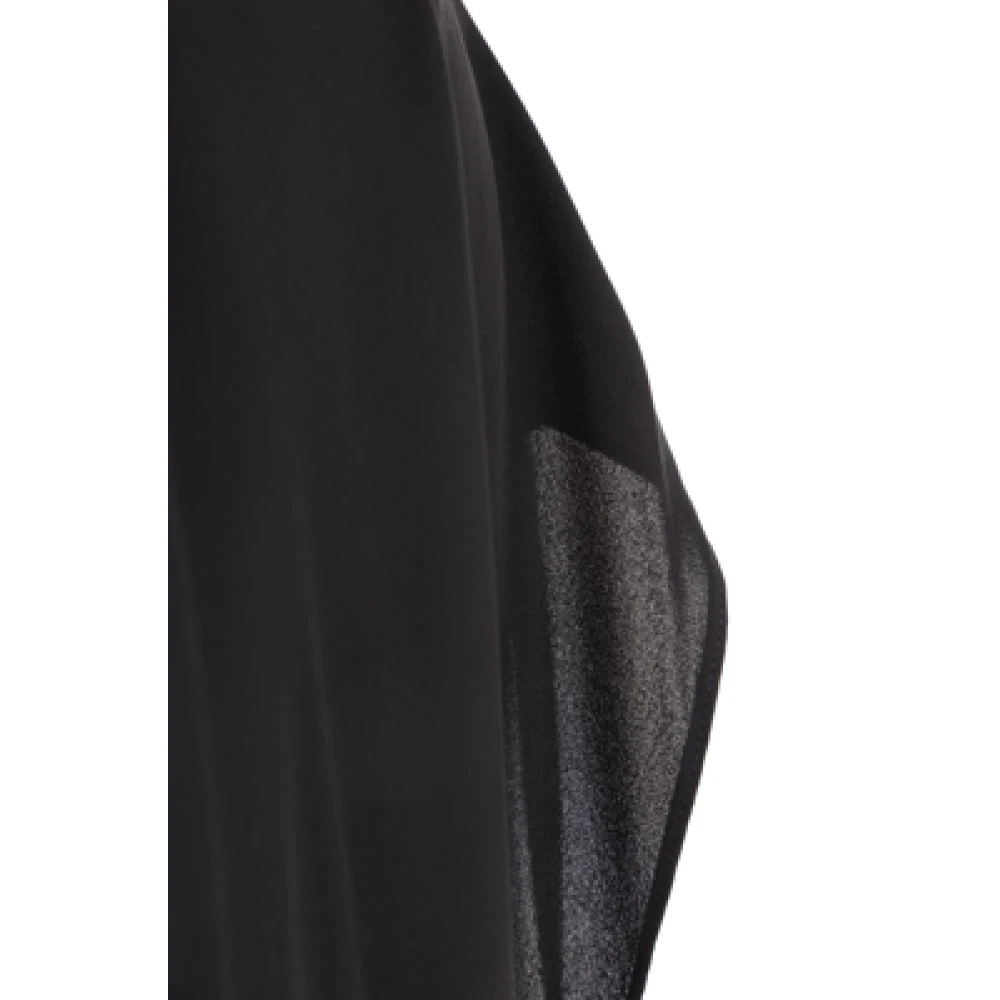 The Row Zwarte Zijden Crepe Top met Opvouwbare Panelen Black Dames