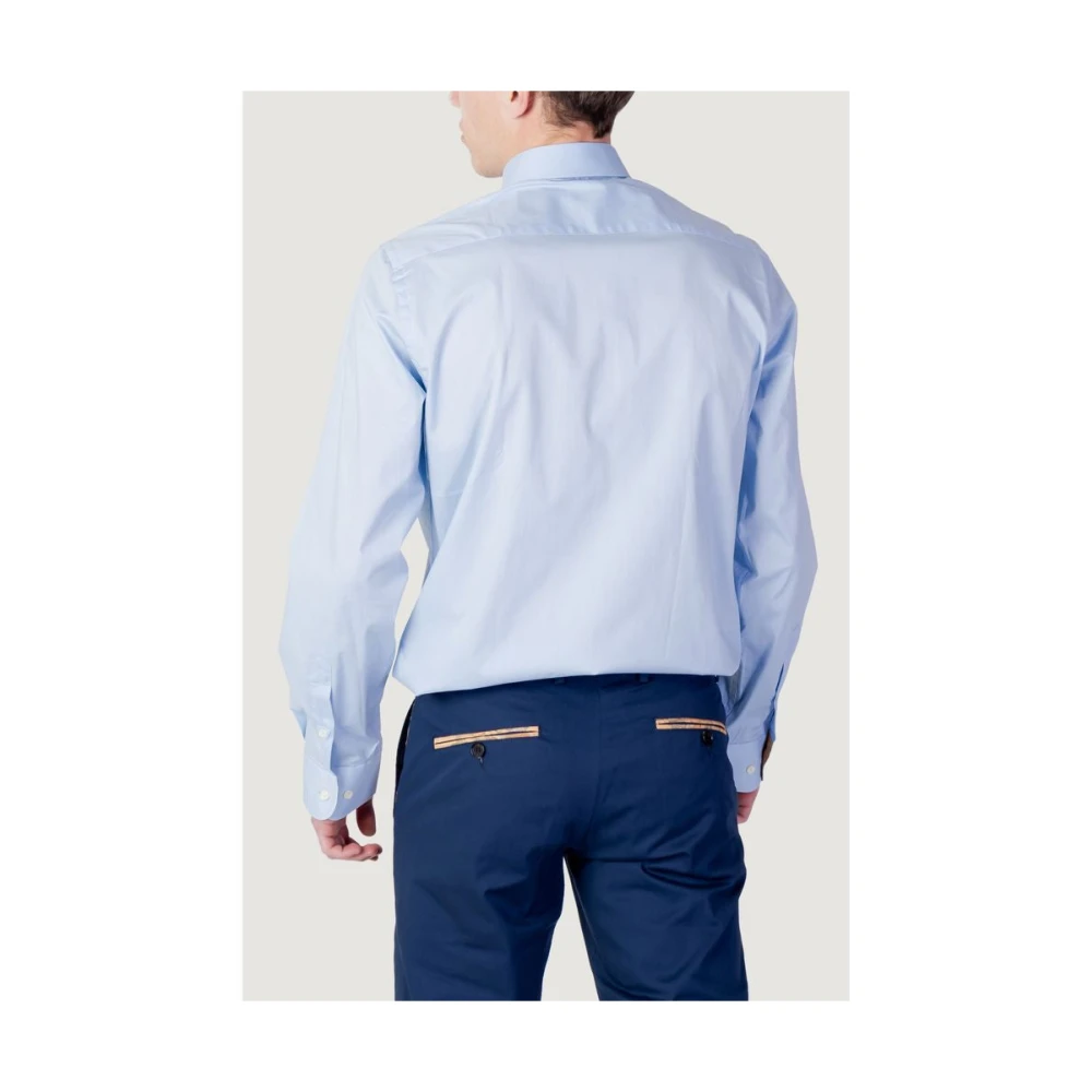 Alviero Martini 1a Classe Blauw Katoenen Overhemd Lente Zomer Collectie Blue Heren