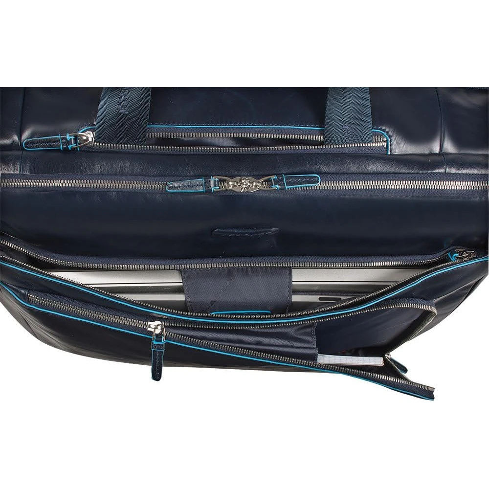 Piquadro Blauw Vierkant Koffer Blue Unisex